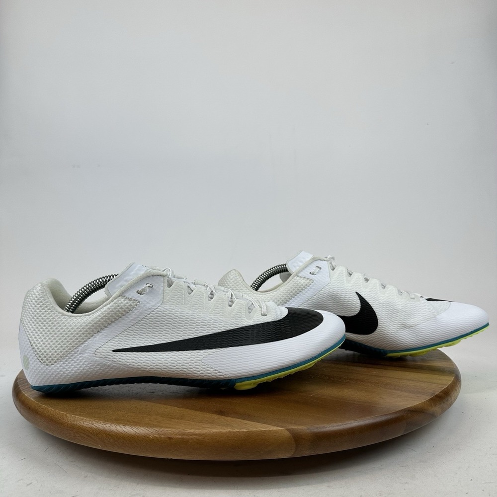 New NWOB Mens Nike Zoom Rival Sprint White Bright Spruce Track Shoes Size 14 D